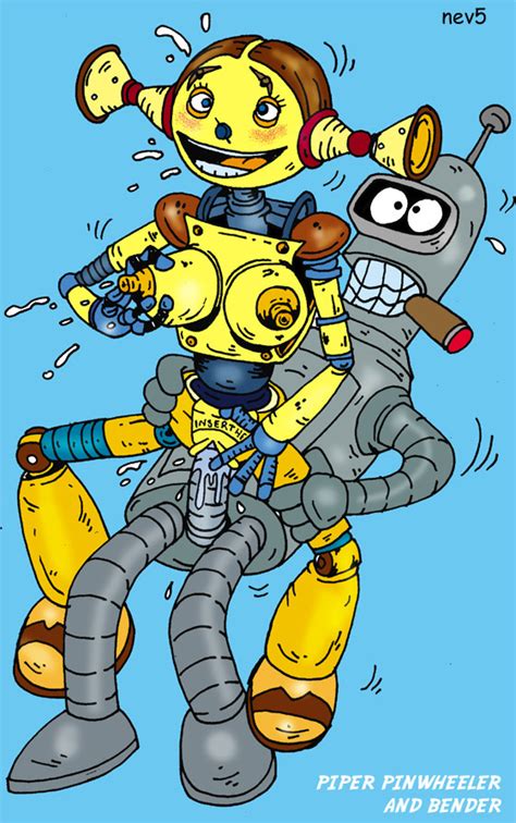 Rule 34 Bender Bending Rodriguez Blush Crossover From Behind Futurama Nev Piper Pinwheeler