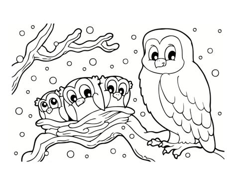 Coloriage hiver 30 dessins à imprimer