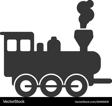 Locomotive Steam Train Icon Design Template Vector Image