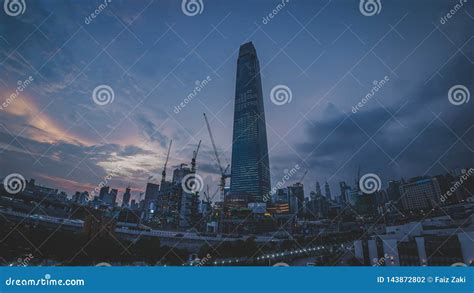 Trx Tun Razak Exchange Or Exchange 106 Tower Stock Illustration