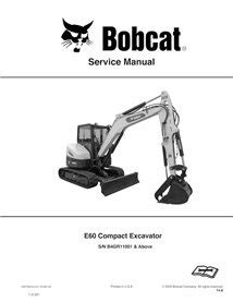 Manual De Servicio En Pdf De La Excavadora Compacta Bobcat E60