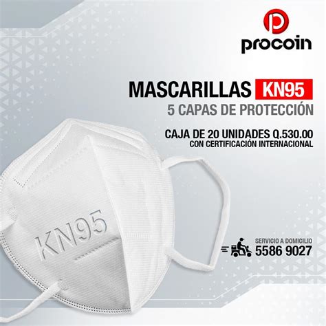 Mascarilla KN95 Caja 20 Unidades Procoin PROCOIN Guatemala