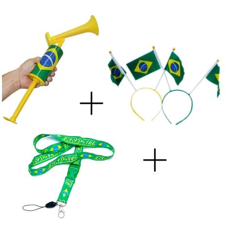 Tiara Arco Bandeira Bandeirinhas Brasil Copa Do Mundo Buzina