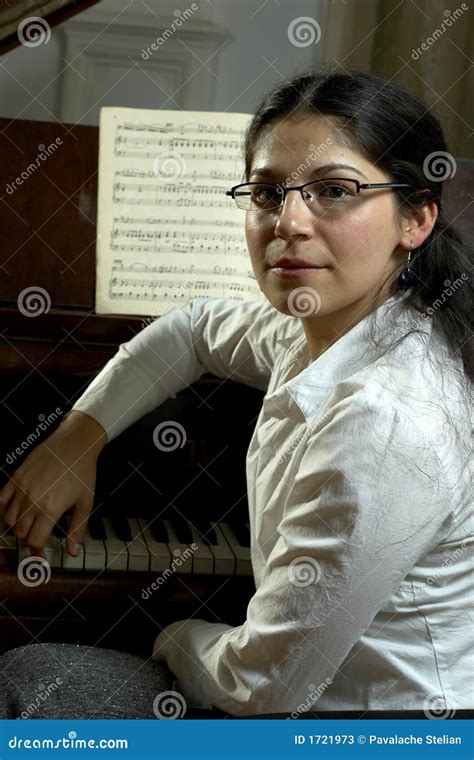 Portrait Of A Pianist Stock Image Image Of Female T 1721973