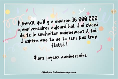 Joyeux Anniversaire Message Drole