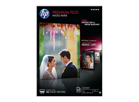 Hp Premium Plus Glossy Photo Paper 50 Sht A4 210 X 297 Mm Hp Store Uk