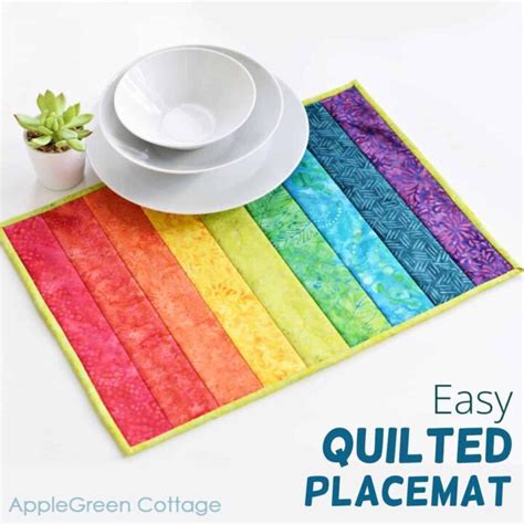 Easy Quilted Placemat Tutorial Applegreen Cottage