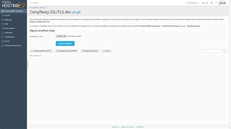 Instalacja Certyfikatu Ssl Centrum Obs Ugi Klienta Uti Pl