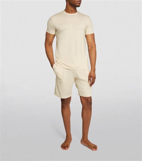 Mens Derek Rose Neutral Stretch Modal Basel Lounge Shorts Harrods