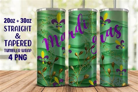 Mardi Gras Oz Tumbler Sublimation Designs Graphics