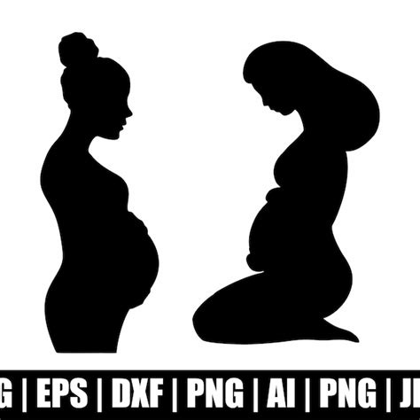 Pregnant Woman Svg Etsy