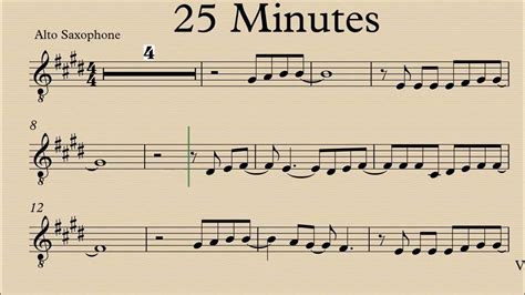 25 Minutes Alto Saxophone Play Along Sheet Music Partitura Youtube