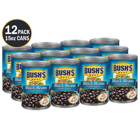 12 Cans Bushs Black Beans Canned Beans 15 Oz