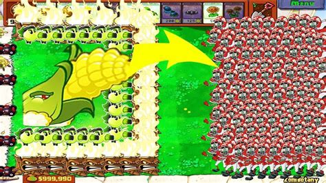 Cob Cannon Gatling Pea Cactus Vs 99999 Zombie Plants Vs Zombies