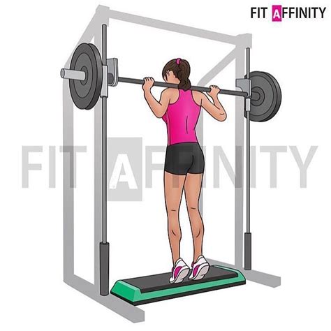 FitAffinity — Standing smith machine calf raise Muscles...