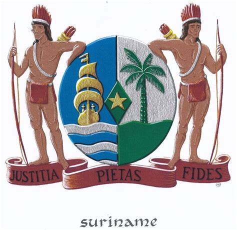 Wapen Van Surinamegm Coat Of Arms Crest Of Surinamegm