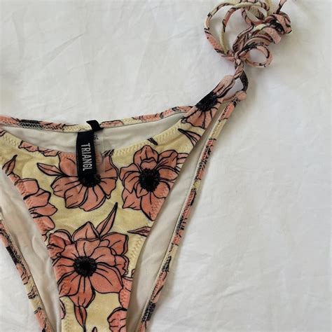 Triangl Bikini Vinca Pink Velvet Floral Bottoms Depop