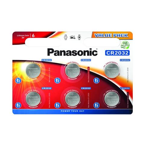 Pilha Panasonic Lítio Botão CR2032 BL6