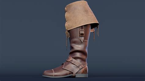 3d Pirate Boots Turbosquid 1356847