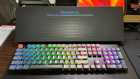 Keychron Rgb K1 V4 Full Size Low Profile Mechanical Keyboard Brown