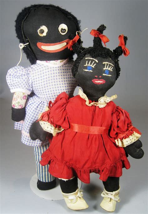 Two Black Golliwog Cloth Rag Dolls ~ Vintage, Googly Eye, Very Sweet! SOLD on Ruby Lane