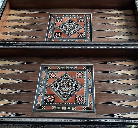 Large Size Backgammon Checkers Chess Set Mosaic Inlaid Etsy