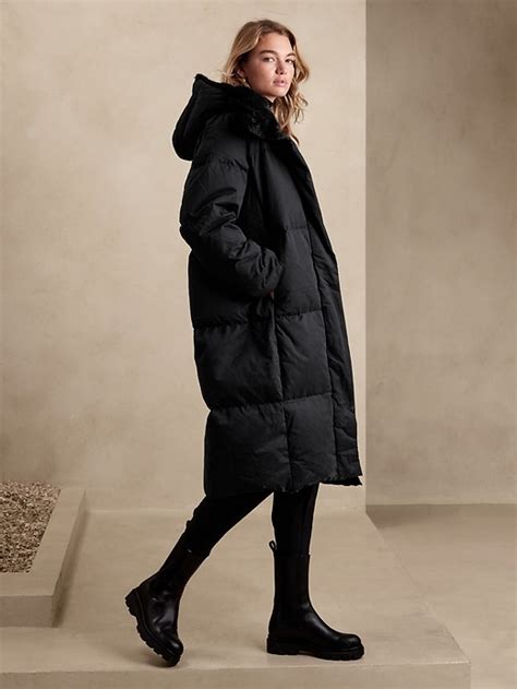 Lowri Puffer Coat Banana Republic