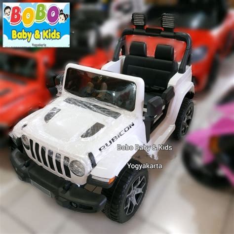 jual mainan mobil aki anak jeep rubicon double dinamo  mobilan aki