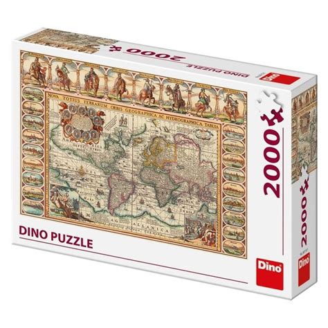 Puzzle Antyczna Mapa Świata 2000 elementów Dino Sklep Gandalf pl