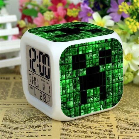 MINECRAFT ZEGAREK BUDZIK CYFROWY LED DLA DZIECI 14652298516 Allegro Pl