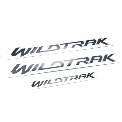 Set 3pcs Silver Sticker Decals Wildtrak Trim Silver Fits Ford Ranger