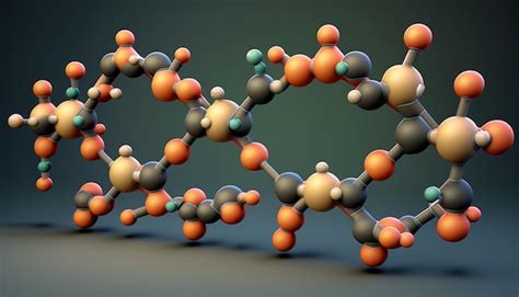 Premium AI Image | A model of a molecule is shown with the number 2 on ...