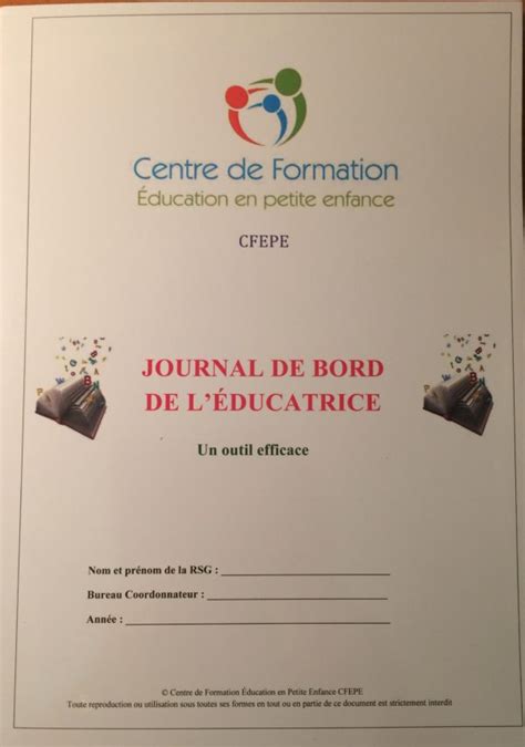 JOURNAL DE BORD DE L ÉDUCATRICE Un outil efficace Centre de