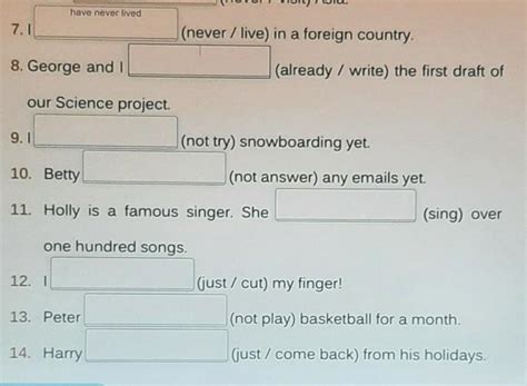 Complete The Sentences With The Present Perfect Of The Verbs In Brackets Brainly Lat