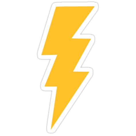 Yellow Flash Lightning Bolt Stickers By Designzz Redbubble