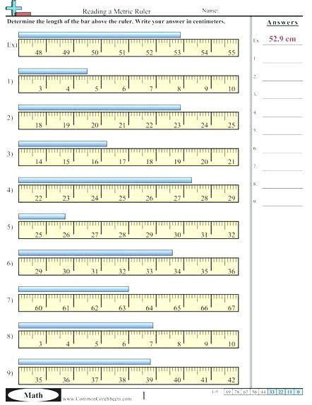 Free Printable Tape Measure Worksheets