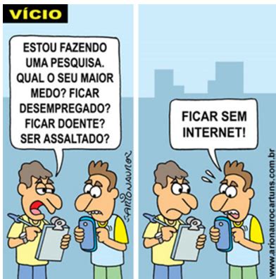 As Charges Abordam O Uso Da Internet E Das Redes Sociais Gran