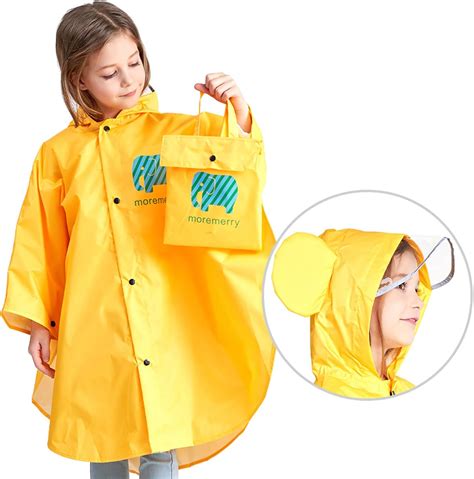 JTENG Poncho Impermeable para bebé Poncho para Lluvia con Gorro Ancho