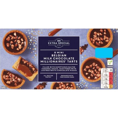 ASDA Extra Special 8 Mini Belgian Milk Chocolate Millionaires Tarts 8