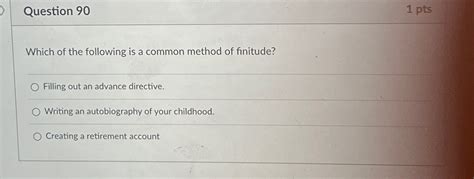 Solved Question 901 PtsWhich Of The Following Is A Common Chegg