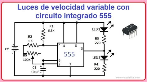 Luces De Velocidad Variable Con Circuito Integrado 555