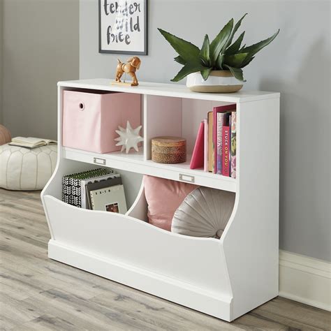 Sauder Storybook Storage Bin Bookcase Soft White Finish