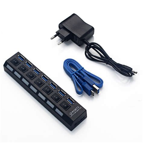 Купить 7 портов usb 3.0 хаб высокоскоростной кабель питания для pc Обои ...