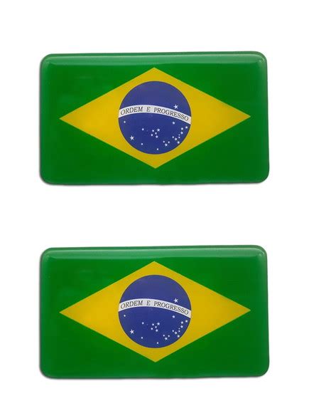 Adesivo Bandeira Do Brasil Para Carros Resinado X Cm Elo