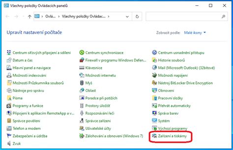 Výchozí tiskárna ve Windows 10 VERTIX s r o