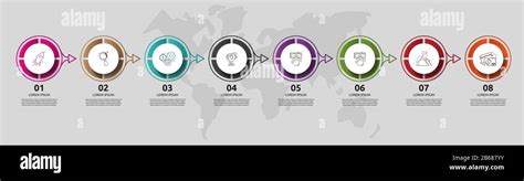 Infographies Du Cercle Du Mod Le Vectoriel Concept Commercial Avec