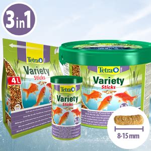 Tetra Pond Variety Sticks Fischfutter Mischung Bestehend Aus Drei