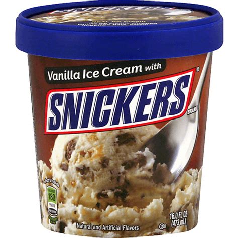 Snickers® Vanilla Flavored Light Ice Cream 16 0 Fl Oz Carton Shop D Agostino