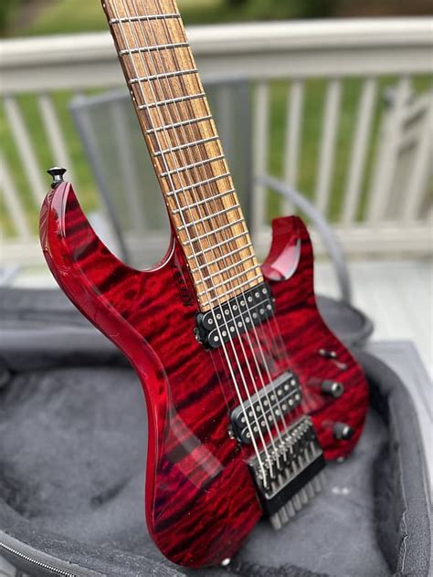 Kiesel Vader V8 Headless 8 String 2013 Red Tiger Reverb