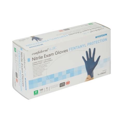 Mckesson Confiderm 68c Nitrile Exam Glove Standard Cuff Length Medium